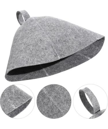 Tofficu 4-Piece Wool Sauna Hat Set | Felt Bathing Cap for Sauna & Shower | Russian Banya Head Protection (Gray) - Buy Online on GoSupps.com
