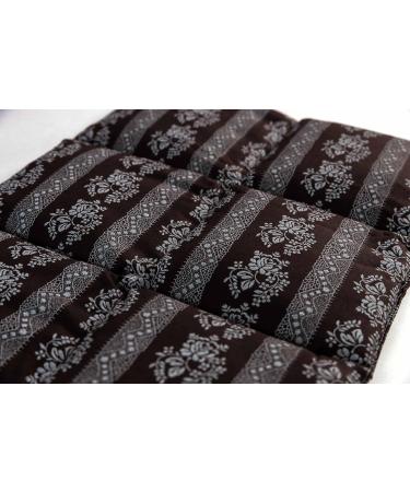 Large 40x30cm Brown Flower Rapeseed Thermal Pillow | 6-Chamber Grain Pillow for Back & Abdominal Support - Buy Online on GoSupps.com
