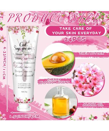 Siifert 24 Pcs Christian Body Lotions Gifts Bulk for Women Valentine's Day Church Appreciation Gift Mini Travel Christian Lotion Inspirational Bible Verse Body Cream for Family Mom Women - Buy Online on GoSupps.com