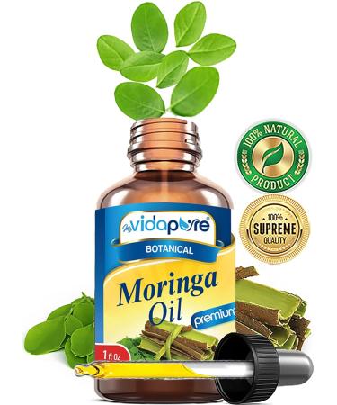 MYVIDAPURE MORINGA OIL Moringa oleifera 100% Pure REFINED UNDILUTED Cold Pressed for Skin, Face, Hair, Lip and Nail Care (1 Fl Oz) 1 Fl Oz (Pack of 1) - Buy Online on GoSupps.com
