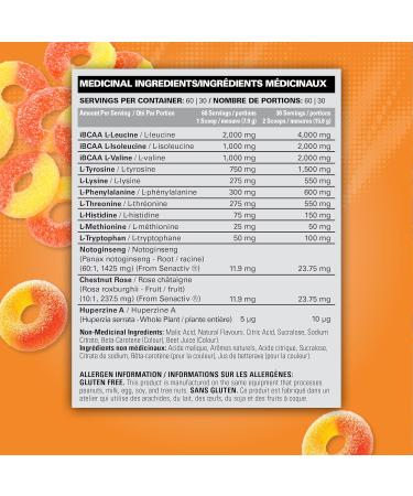 EHP Labs Beyond BCAA Powder Amino Acids Supplement for Muscle Recovery - 8g of Sugar Free BCAAs Amino Acids Post Workout Recovery Powder & 10g of EAA Amino Acids Powder - 60 Servings (Peach Candy Ring) Peach Candy Rings - Buy Online on GoSupps.com