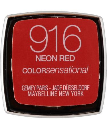 Maybelline Colour Sensational Lipstick - Neon Red (916) | Long-Lasting Lip Color - Buy Online on GoSupps.com