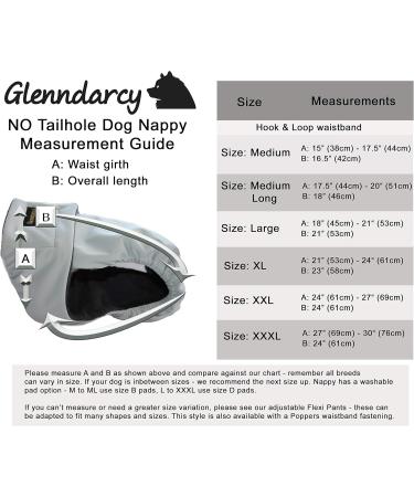 Glenndarcy Dog Diapers - No Tail Hole for French Bulldogs | Black Pink Dots | Medium | Includes 2 Washable Pads - Buy Online on GoSupps.com