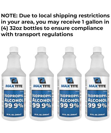 MaxTite 99.9% Isopropyl Alcohol - 1 Gallon Bottle - Buy Online on GoSupps.com