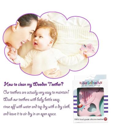 Bigspinach Soft Pink Elephant Teether | Silicone Teething Toy for Babies 0-12 Months | Gum Massager & Anxiety Relief | Gift for Girls - Buy Online on GoSupps.com