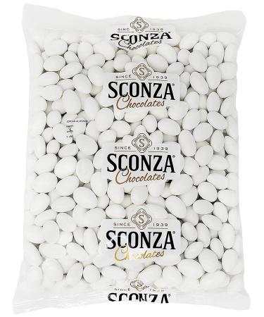 White Jordan Almonds Candy Bulk - 5LB by Sconza - Wedding Favors - Sweet Candy Coated Almonds - Buy Online on GoSupps.com