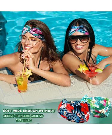 Boho Beach Headbands Set - 20 Pcs Floral Vintage Turban Headbands for Women - Buy Online on GoSupps.com