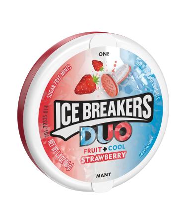 Ice Breakers Duo Fruit & Cool Strawberry Sugarfree Mints 1 x 36g Tub - Buy Online on GoSupps.com