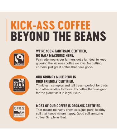 Grumpy Mule Organic Honduras Fuerza La Labor Ground Coffee with Roasted Nut Caramel Dark Chocolate Flavors 227g - Buy Online on GoSupps.com