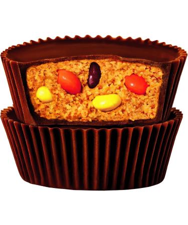 Reese's Half Pound Cups Stuffed with Reese's Pieces Chocolate Peanut Butter Bar Holiday Candy Chocolate Gift - 453g (Two Cups per Pack) Half Pound Cup with Reese's Pieces - Buy Online on GoSupps.com
