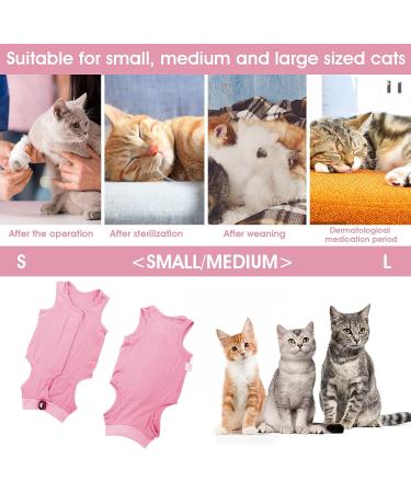 Cobee Professional Recovery Suit for Cats | Abdominal Wounds & Skin Diseases | Size L Pink | E-Collar Alternative for Post-Surgery Care - Buy Online on GoSupps.com