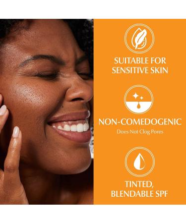 Eucerin Sun Tinted Mineral Face Sunscreen Lotion SPF 35 - 1.7oz Bottle - Non-Comedogenic Mineral Sunscreen with Zinc Oxide - Gentle Protection for Sensitive Skin - Buy Online on GoSupps.com