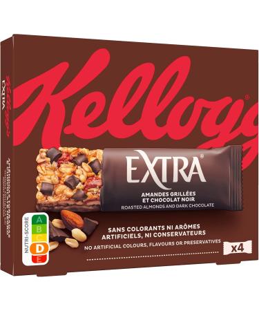 Extra Kellogg's Cereal Bars Chocolate Almonds 4x32g - Buy Online on GoSupps.com