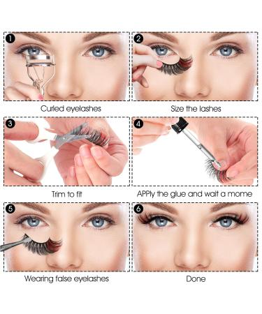 Sibba Multi-Layer 3D Colored Artificial Eyelashes - 5 Pairs of Dramatic Glitter Cat Eye Strips | Fluffy Thick Volume for Cosplay - Buy Online on GoSupps.com