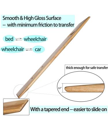 Patient Transfer Board 30x8x0.7 - Heavy Duty Wooden Slide Assist Device for Seniors and Handicap - Buy Online on GoSupps.com
