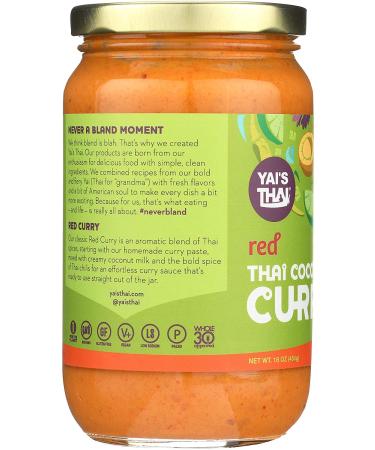 Yais Thai Red Coconut Curry Sauce 16oz Jar - Hot and Spicy - Buy Online on GoSupps.com