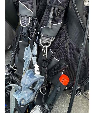 Rogue Endeavor Heavy Duty Dive Coil Lanyard with Quick Release Buckle - 36 Steel Core - Ideal for Cameras, Lights, Tools - Smoke Black - Buy Online on GoSupps.com