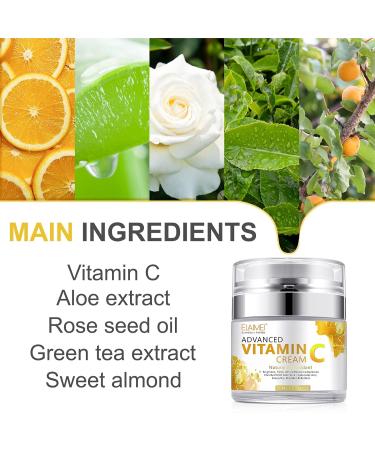 Vitamin C Cream Face Moisturizing Cream with Hyaluronic Acid & Retinol Anti Aging Facial Cream for Men & Women 1.7 FL.OZ - Buy Online on GoSupps.com