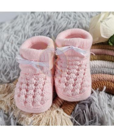 Royal Icon Baby Booties 0-3 Months | Warm & Safe Newborn Slippers for Baby Boys & Girls | Soft & Stylish Ri403 Pink Ri1045 - Buy Online on GoSupps.com
