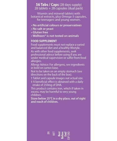 Vitabiotics Wellteen Her Plus Tablets x 56 - Complete Woman's Health Support - Buy Online on GoSupps.com