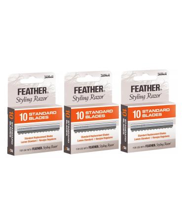 Feather Styling Razor Blades 30 count 10 Count (Pack of 3)