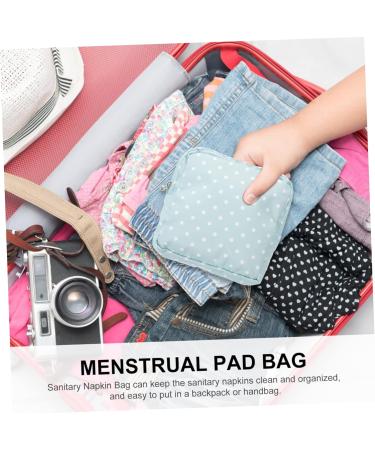 ABOOFAN 2ST Aunts Towel Pocket Wallet & Cosmetic Bag - Light Green Makeup & Hygiene Organizer (16x15x2cm) - Perfect for Menstruation & Travel - Buy Online on GoSupps.com