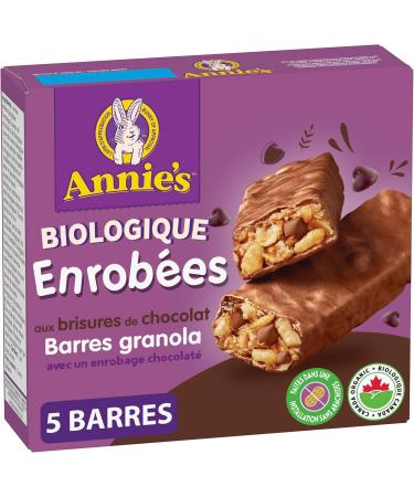 ANNIE'S Chocolate Chip Granola Bars Organic No Artificial Flavours Whole Grains Pack of 5 Granola Bars - Buy Online on GoSupps.com