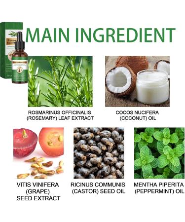 Rosemary Oil for Hair Growth Anti Hair Loss Hair Serum Rosemary Essential Oil With Peppermint Oil Coconut Oil And Castor Oil Extracts Hair Growth Oil for Women & Men 30ml - Buy Online on GoSupps.com