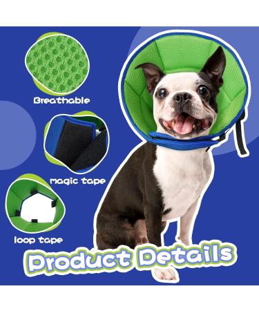 Kuoser Dog Cone Collar Blue M(Size) 28-36cm/11-14.2in - Soft Adjustable Recovery Collar for Dogs After Surgery - Anti-Bite Protection & Quick Healing - Buy Online on GoSupps.com