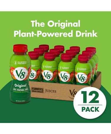 V8 Original 100 Vegetable Juice 12oz Bottle - Tomato Vegetable Blend - Buy Online on GoSupps.com