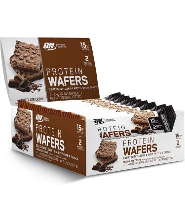 Optimum Nutrition Chocolate Creme Protein Wafers - 9 Packs (1.48 oz each) | High Protein Snack - Buy Online on GoSupps.com