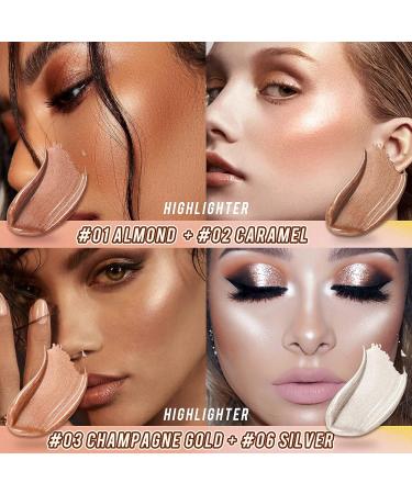 LSxia 2Pcs Highlighter & Contour Stick Makeup Kit - Water-proof, Long Lasting Illuminator & Bronzer Stick for Face Contouring - Buy Online on GoSupps.com