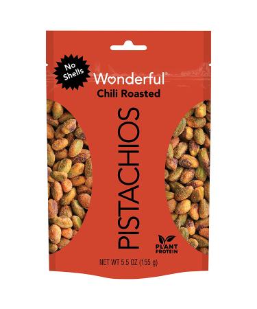Wonderful Pistachios No Shells Chili Roasted 5.5oz | Healthy Snack  Resealable Pouch - Buy Online on GoSupps.com