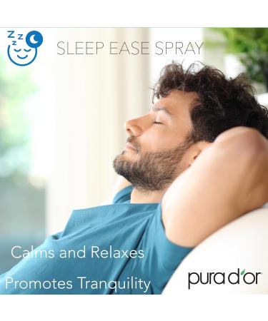 PURA D'OR 3.38 Oz Sleep Ease Spray Relaxing Mist with Botanical Extracts Infused with Melatonin Magnesium & GABA Supports Tranquility & Relaxation - Buy Online on GoSupps.com