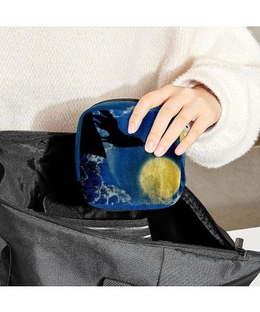 Women's Portable Period Kit - Wolf Silhouette Stillpad Holder with Storage Pockets | Feminine Product Bag for Girls - Buy Online on GoSupps.com