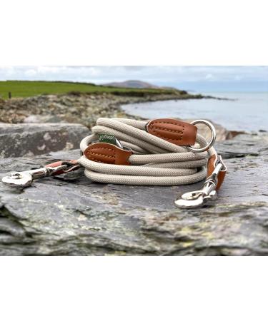 Leitengr n Adjustable Dog Leash for Small Dogs | 3M Long 0.8cm Wide | Lightweight Devon Model | 2 Carabiners | Sand Beige - Buy Online on GoSupps.com