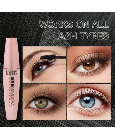 Waterproof Mascara For Lengthening Volumizing Moisturizing Mascara Makeup Long-Lasting Softer Fuller Lashes Amplify Smudge-Proof Eyelash Mascara 0.35Oz (Mascara cream*2) - Buy Online on GoSupps.com