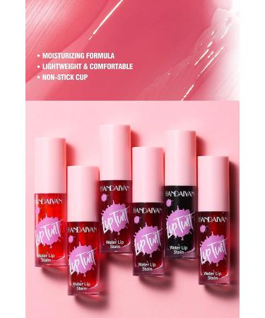 6 Colors Water Lip Tint Stain - Matte Velvet Liquid Lipstick & Cheek Tint | Long-Lasting, Waterproof Lip Gloss & Blusher Makeup (03) - Buy Online on GoSupps.com