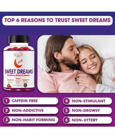 Restful Calm Sleep Gummies for Adults - Vegan Strawberry Sleep Aid | 90 Chewable Gummies | Stress Support & Relaxation - 2 Month Supply - Buy Online on GoSupps.com