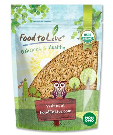 Organic Brown Basmati Rice, 2 Pounds  Non-GMO, Whole Grain, Long-Grain Rice Variety, Fragrant, Kosher, Vegan, Bulk. Less Starch Content. High in Dietary Fiber. Great for Making Stir-Fries, Curries. 2 Pound (Pack of 1)