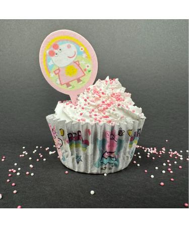 Dekozauber24 Edible Picks Peppa Pig - 20 Cake Decoration Pins for Muffins & Cupcakes | 6.5 x 4 cm | International Shipping Available - Buy Online on GoSupps.com