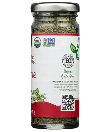 Green Garden Organic Thyme 0.26oz - Freeze-Dried Herb for Fresh Flavors (Pack of 1) - Buy Online on GoSupps.com