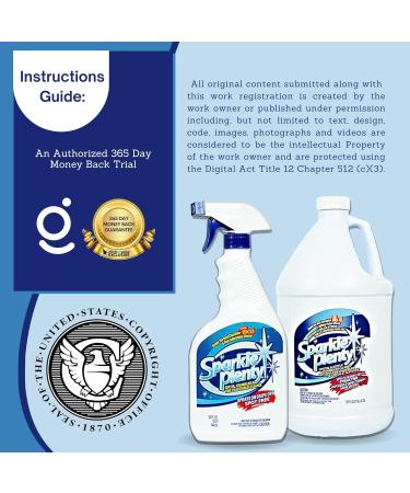 Sparkle Plenty Chandelier Cleaner - No Wipe Drip Dry Spray for Crystal & Glass - 32 oz 1 Gallon - Pack of 2 - International Shipping Available - Buy Online on GoSupps.com