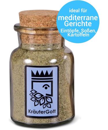 Herb God Mediterranean herbal salt with 50 herbal content original and handmade by Kr uterGod 70g in noble cork glass - Buy Online on GoSupps.com