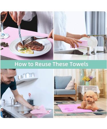 KitchLife Reusable Bamboo Paper Towels - 4 Months Supply - Blue - Eco-Friendly Sustainable Gift - Buy Online on GoSupps.com
