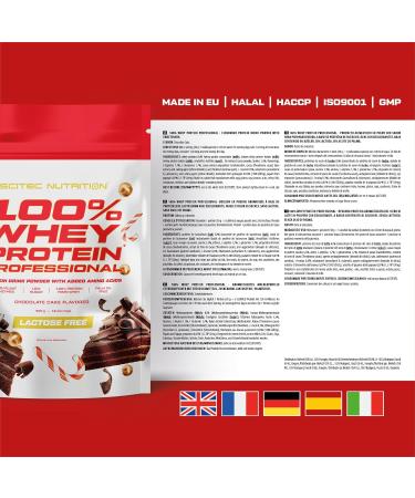 Scitec Nutrition 100% Whey Protein Professional - Gluten-Free Amino Acid Enriched Digestive Enzymes 500g Chocolate Cake - International Shipping Available - Buy Online on GoSupps.com