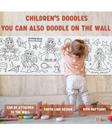 2023 Kids Drawing Roll- DIY Sticky Paper Roll for Children's Painting Activities - Early Educational Toy for Kids - Cute Princess Theme - 120 * 11.8 Inches - Buy Online on GoSupps.com