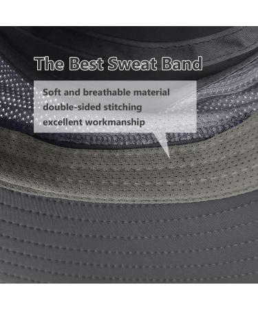 LCZTN Men's Sun Protection Safari Cap with UPF 50+ Wide Brim and Neck Flap - Dark Grey - Buy Online on GoSupps.com