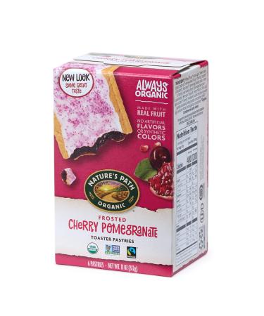 Natures Path Organic Frosted Cherry Pomegranate Toaster Pastries, 11 Ounce, Non-GMO, Made with Real Fruit