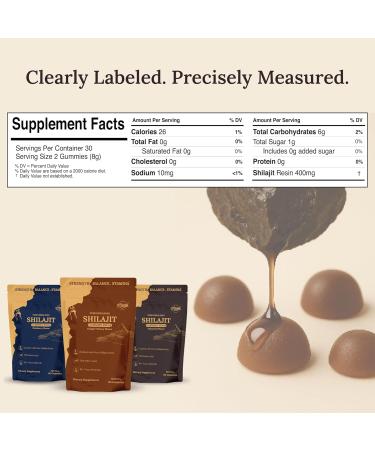 Miresi Himalayan Shilajit Gommes - Tamarind Flavor | Riche en acide fulvic & 85+ Trace Minerals | Boosts Energy Stamina Focus & Immunity | V g talien et sans gluten | 60 comptes - Buy Online on GoSupps.com